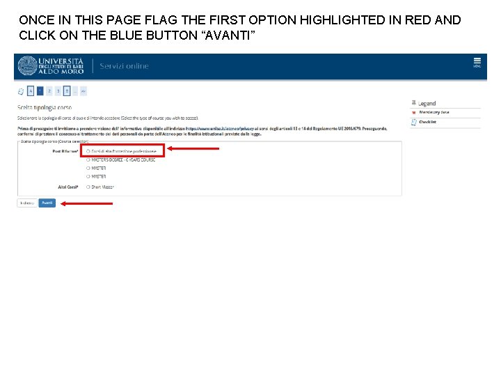 ONCE IN THIS PAGE FLAG THE FIRST OPTION HIGHLIGHTED IN RED AND CLICK ON
