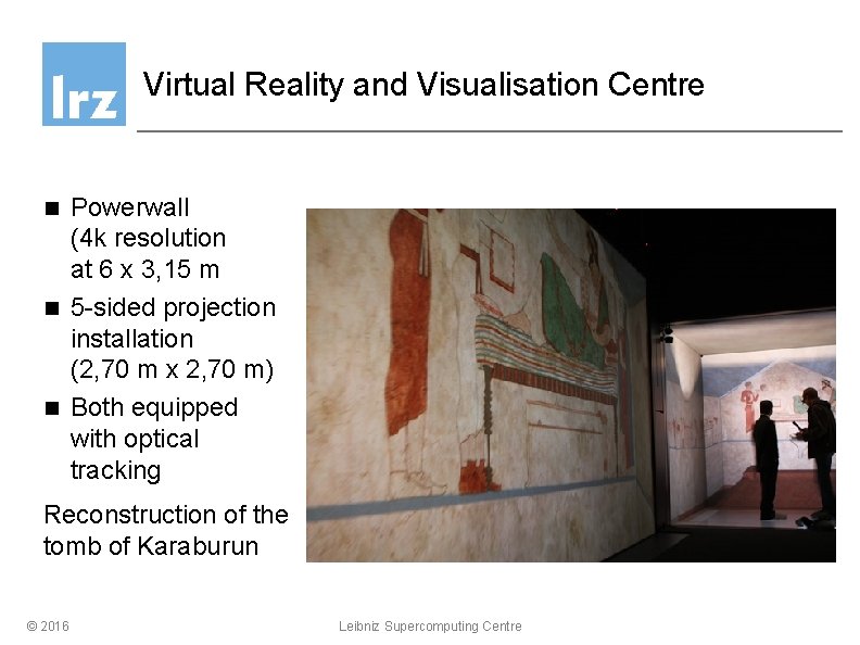 Virtual Reality and Visualisation Centre Powerwall (4 k resolution at 6 x 3, 15