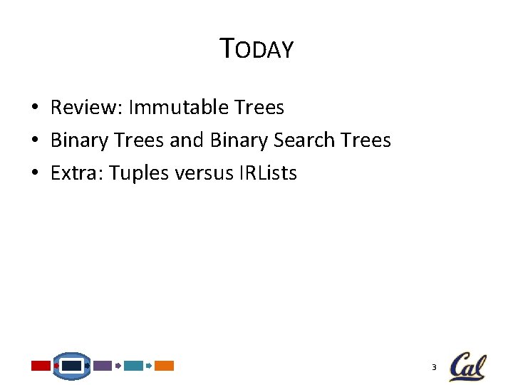 TODAY • Review: Immutable Trees • Binary Trees and Binary Search Trees • Extra: