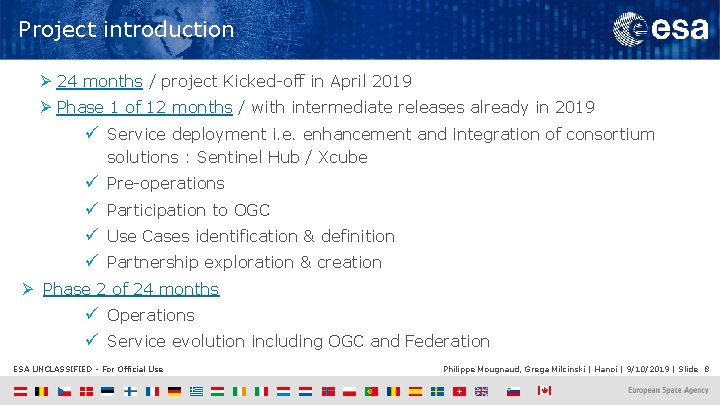 Progress on the Euro Data Cube Philippe Mougnaud