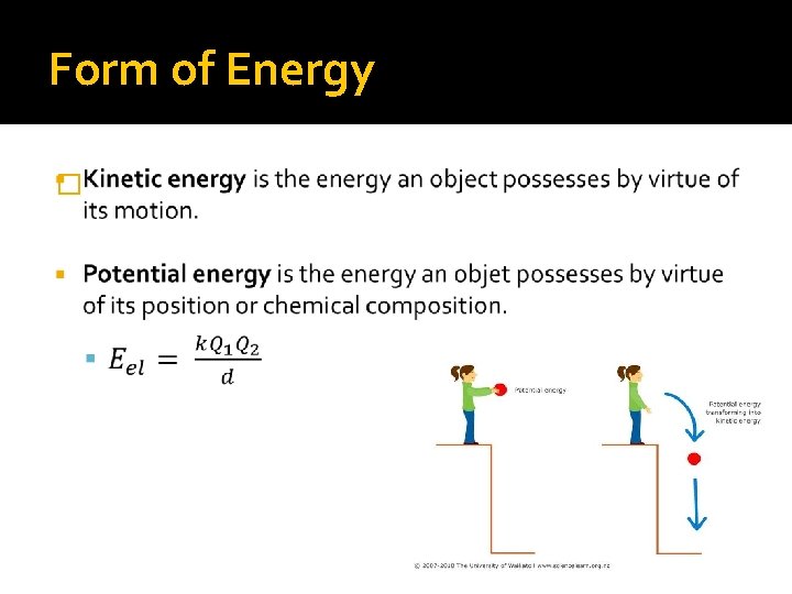 Form of Energy � 