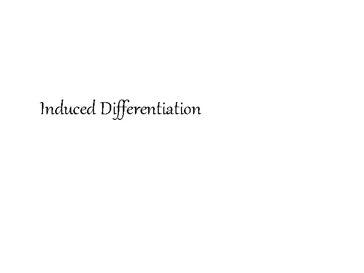 Induced Differentiation 