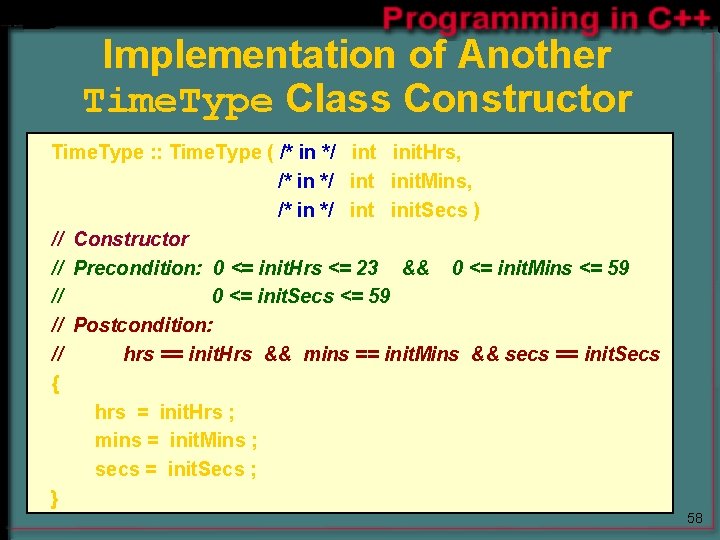 Implementation of Another Time. Type Class Constructor Time. Type : : Time. Type ( Implementation of Another Time. Type Class Constructor Time. Type : : Time. Type (