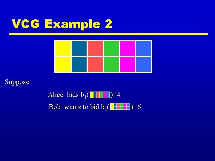 VCG Example 2 Suppose Alice bids b 1( Bob wants to bid b 2(