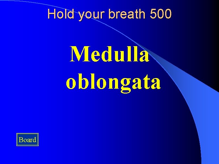 Hold your breath 500 Medulla oblongata Board 