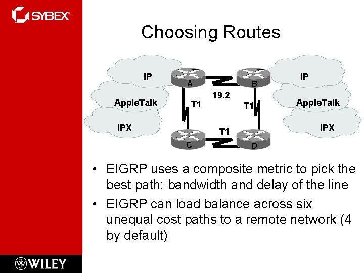 Choosing Routes IP Apple. Talk A T 1 IPX B 19. 2 T 1