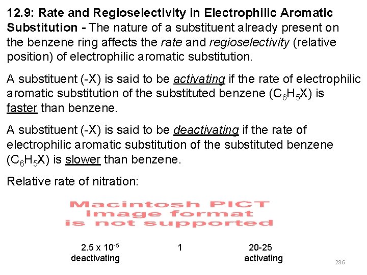 12. 9: Rate and Regioselectivity in Electrophilic Aromatic Substitution - The nature of a
