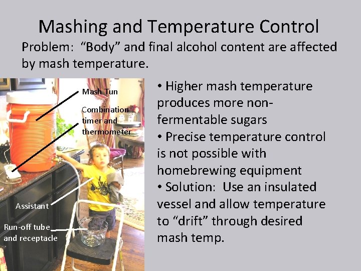 Mashing and Temperature Control Problem: “Body” and final alcohol content are affected by mash