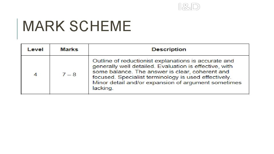MARK SCHEME 