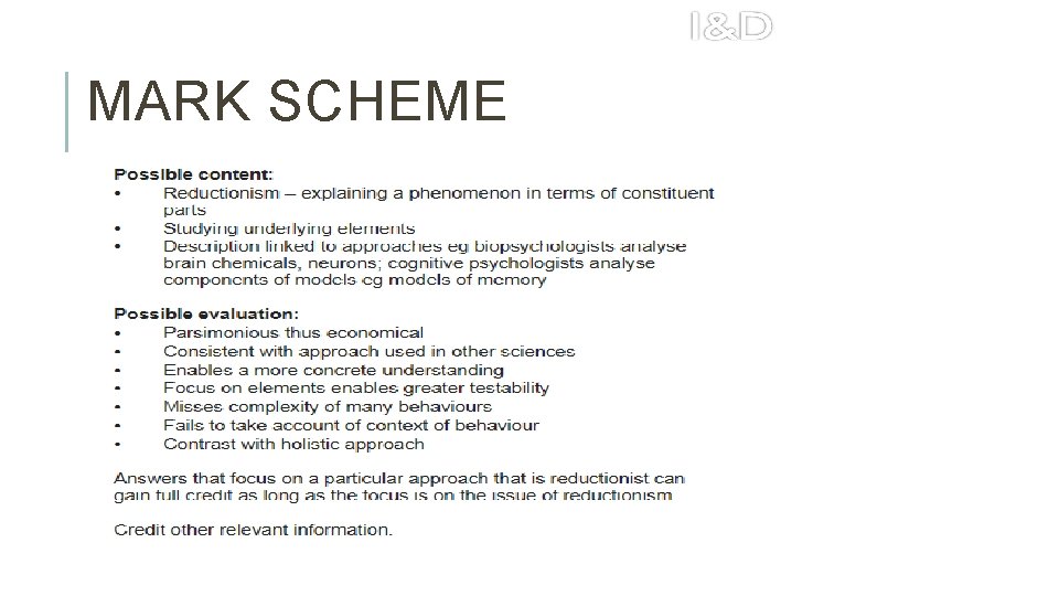 MARK SCHEME 