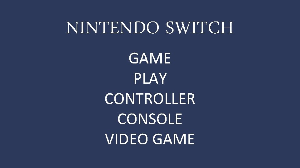 NINTENDO SWITCH GAME PLAY CONTROLLER CONSOLE VIDEO GAME 