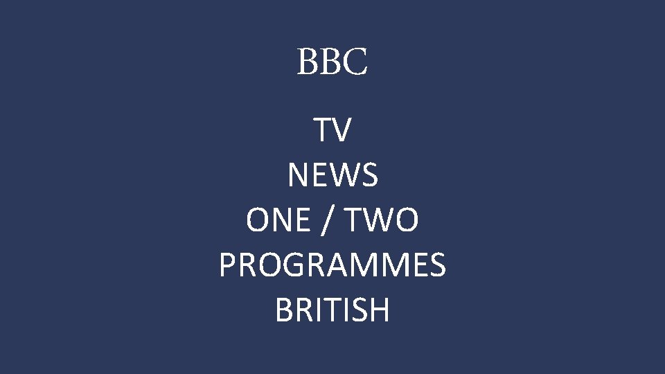 BBC TV NEWS ONE / TWO PROGRAMMES BRITISH 