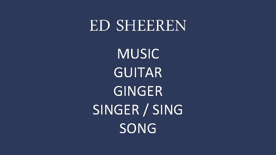 ED SHEEREN MUSIC GUITAR GINGER SINGER / SING SONG 