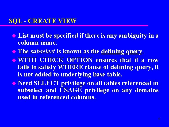 SQL - CREATE VIEW u List must be specified if there is any ambiguity