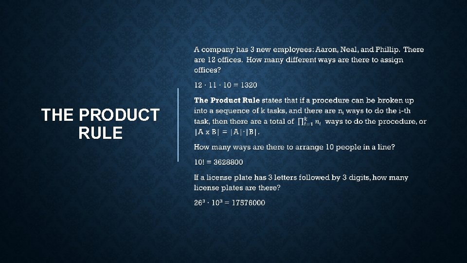  • THE PRODUCT RULE 