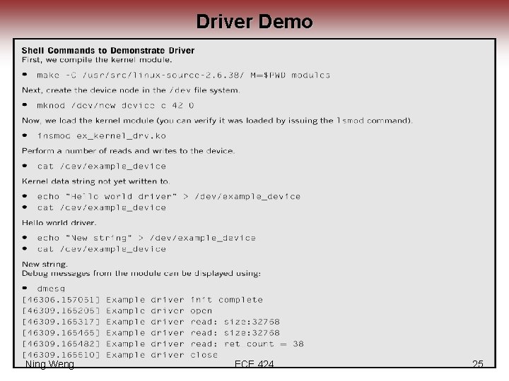 Driver Demo Ning Weng ECE 424 25 