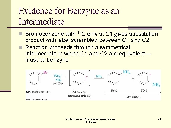 Evidence for Benzyne as an Intermediate n Bromobenzene with 14 C only at C