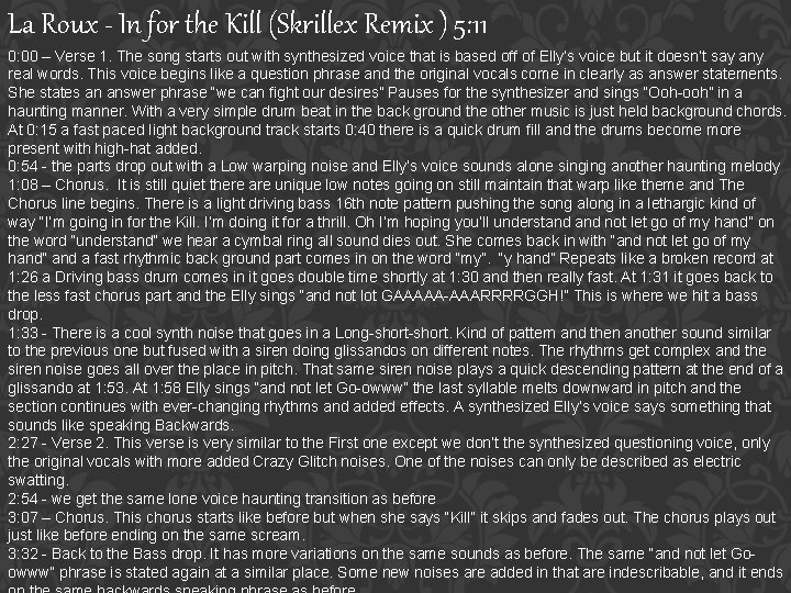 La Roux - In for the Kill (Skrillex Remix ) 5: 11 0: 00