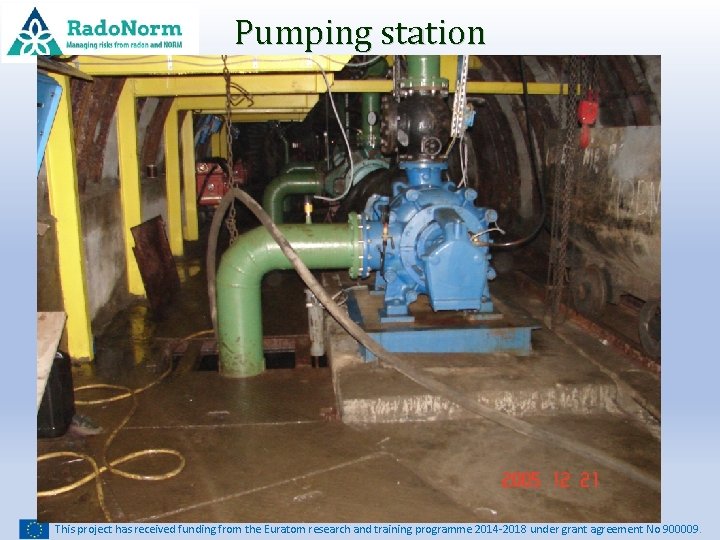 Pumping station This project has received funding from the Euratom research and training programme