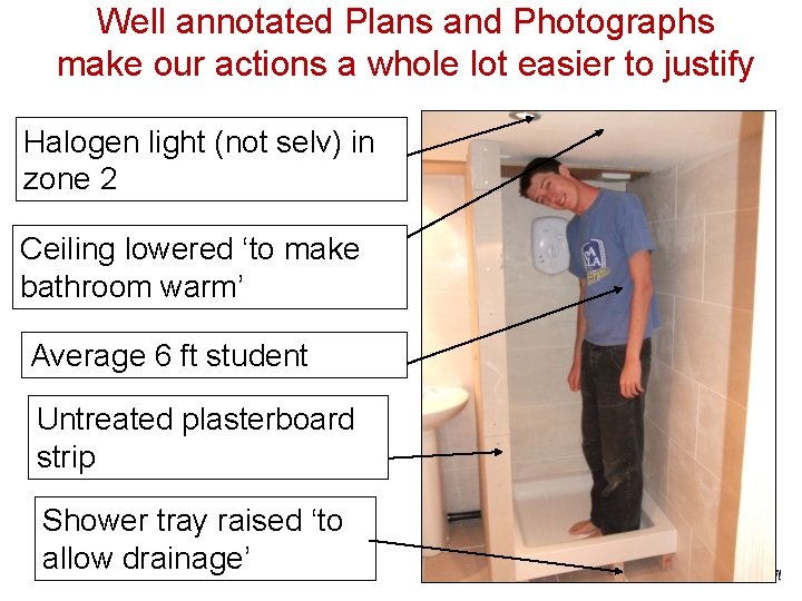 Well annotated Plans and Photographs make our actions a whole lot easier to justify