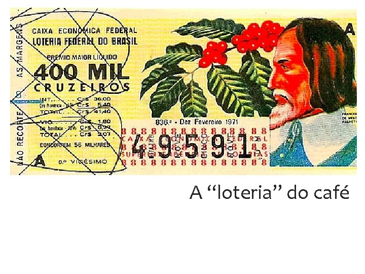A “loteria” do café 