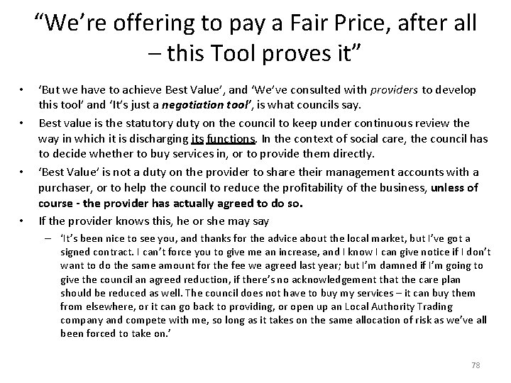 “We’re offering to pay a Fair Price, after all – this Tool proves it”
