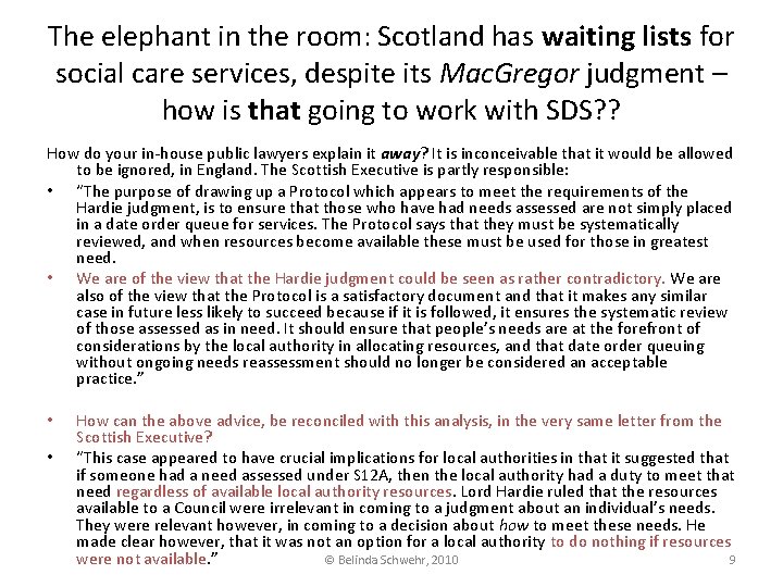 The elephant in the room: Scotland has waiting lists for social care services, despite