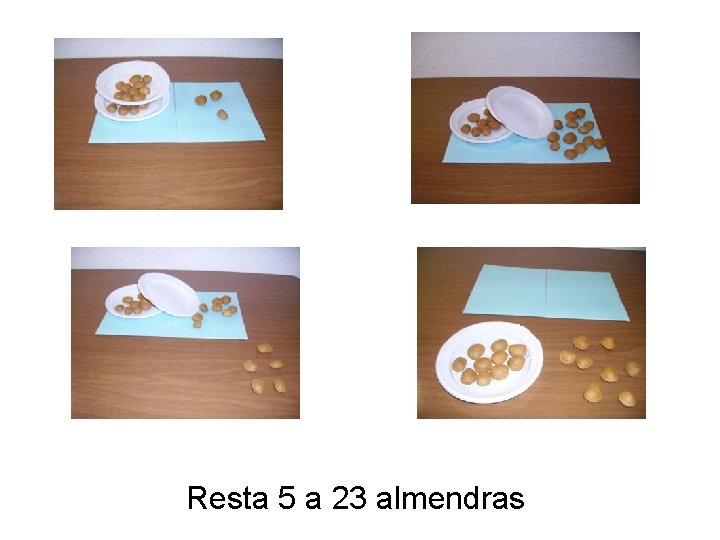 Resta 5 a 23 almendras 