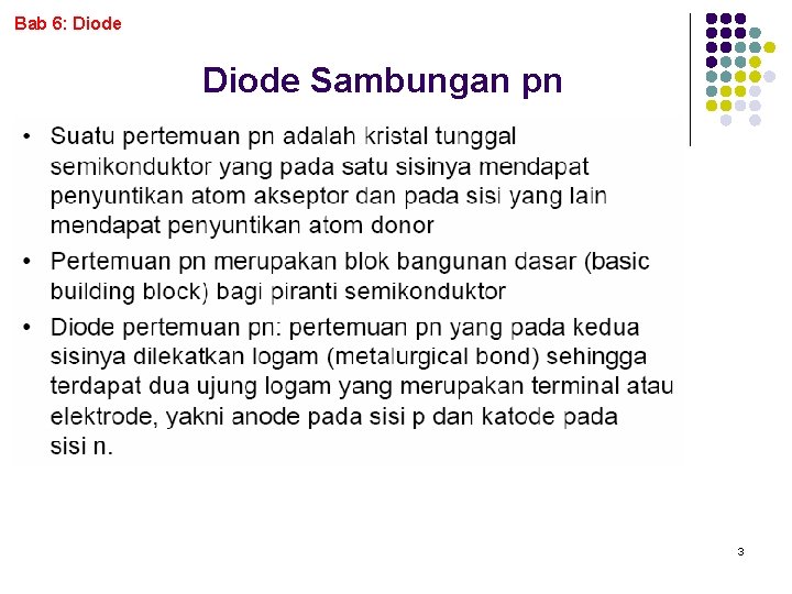 Bab 6: Diode Sambungan pn 3 