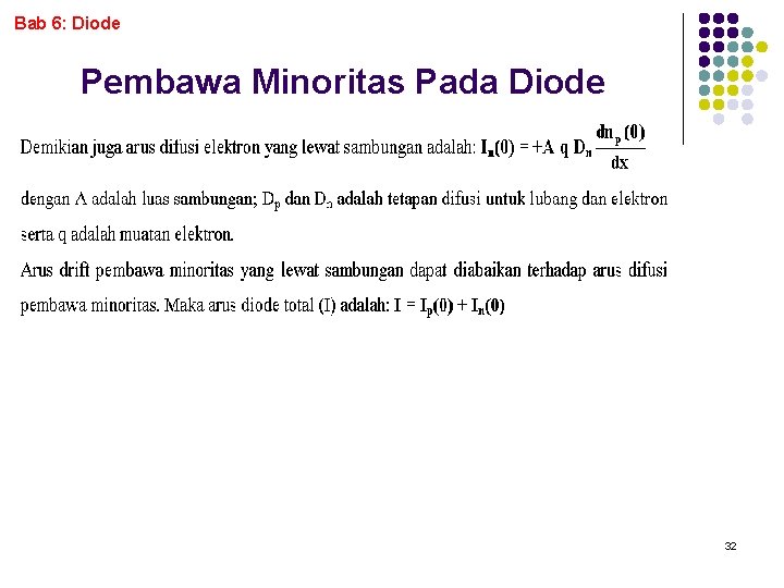 Bab 6: Diode Pembawa Minoritas Pada Diode 32 