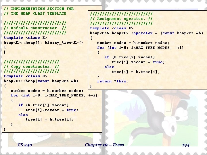 // IMPLEMENTATION SECTION FOR // THE HEAP CLASS TEMPLATE ///////////// // Default constructor. // // IMPLEMENTATION SECTION FOR // THE HEAP CLASS TEMPLATE ///////////// // Default constructor. //