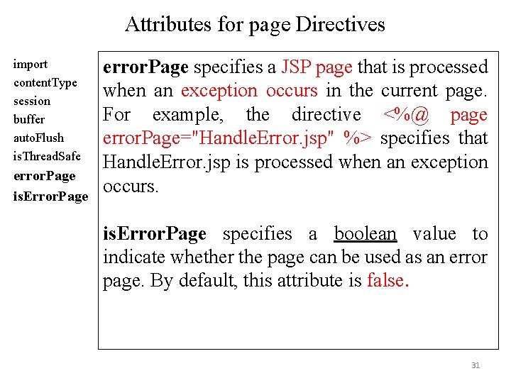 Attributes for page Directives import content. Type session buffer auto. Flush is. Thread. Safe Attributes for page Directives import content. Type session buffer auto. Flush is. Thread. Safe