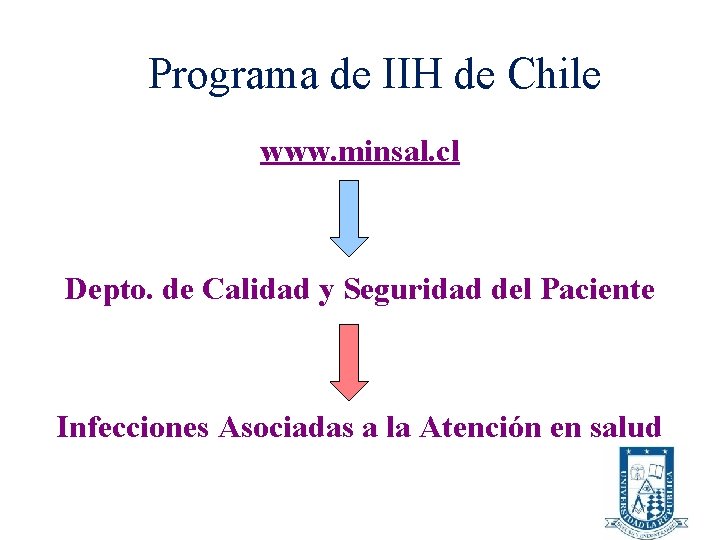 Programa de IIH de Chile www. minsal. cl Depto. de Calidad y Seguridad del