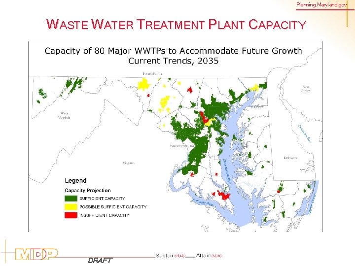Planning. Maryland. gov WASTE WATER TREATMENT PLANT CAPACITY DRAFT 