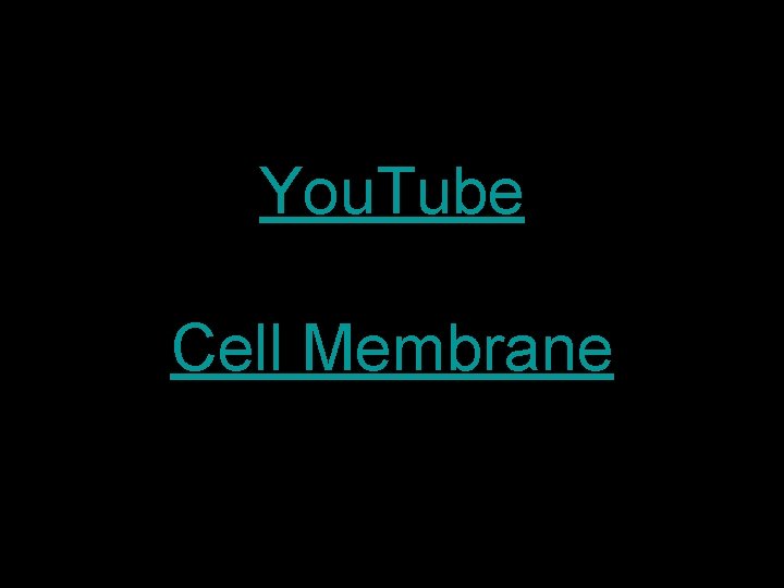 You. Tube Cell Membrane 