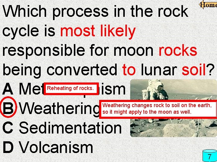 Home Which process in the rock cycle is most likely responsible for moon rocks