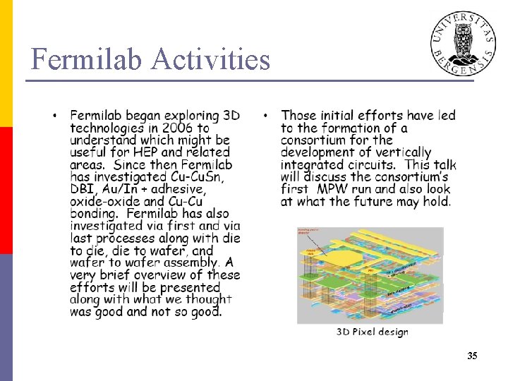 Fermilab Activities 35 