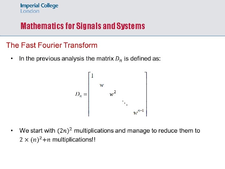 Mathematics for Signals and Systems 