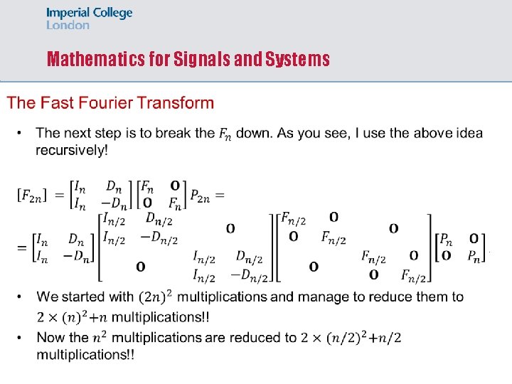 Mathematics for Signals and Systems 