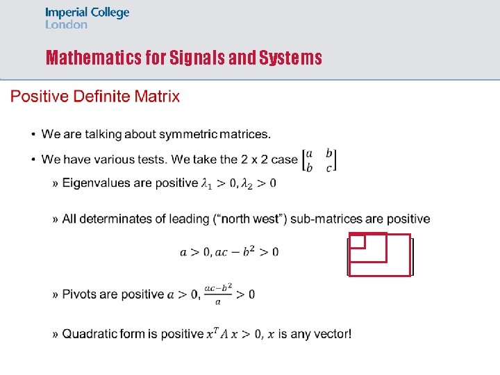 Mathematics for Signals and Systems 