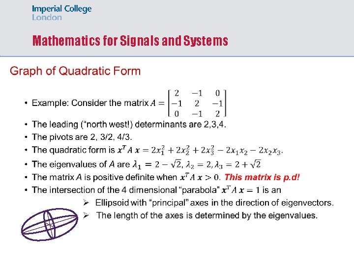 Mathematics for Signals and Systems 
