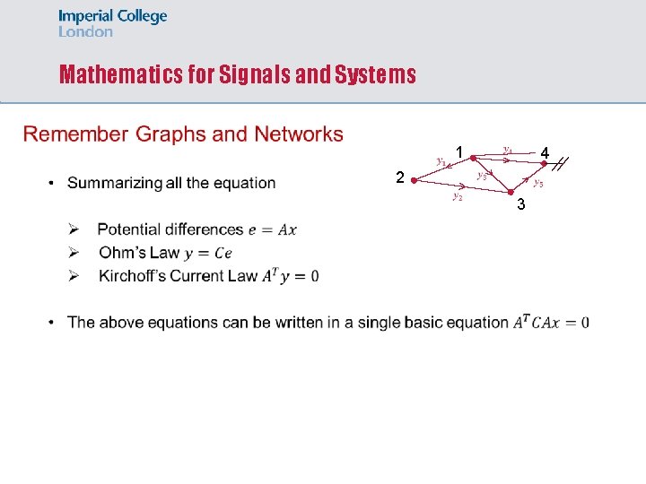 Mathematics for Signals and Systems 1 4 2 3 