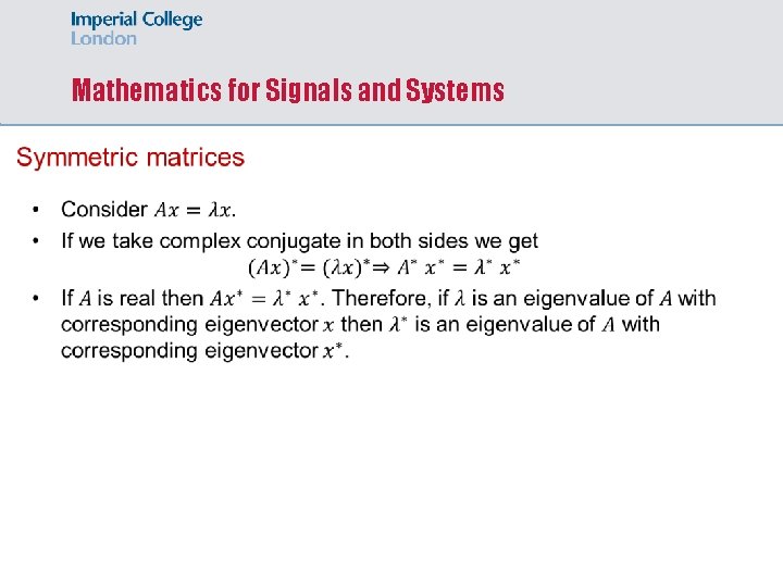 Mathematics for Signals and Systems 