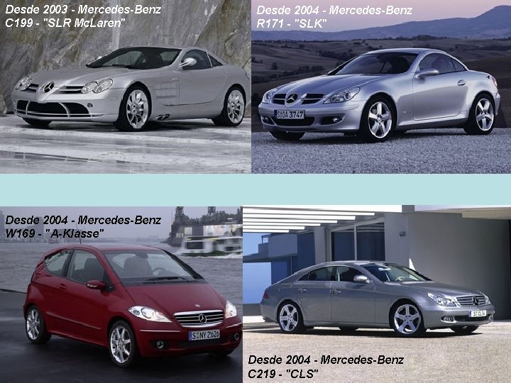 Desde 2003 - Mercedes-Benz C 199 - "SLR Mc. Laren" Desde 2004 - Mercedes-Benz