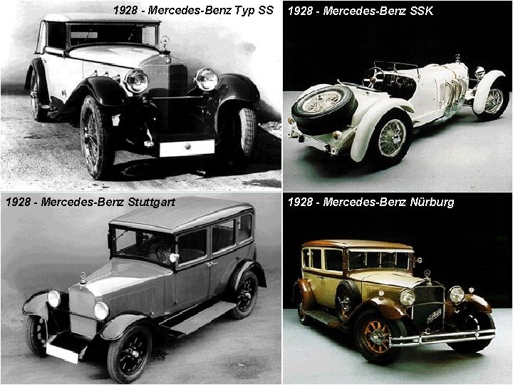 1928 - Mercedes-Benz Typ SS 1928 - Mercedes-Benz Stuttgart 1928 - Mercedes-Benz SSK 1928