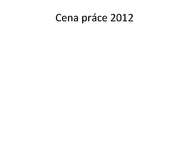 Cena práce 2012 