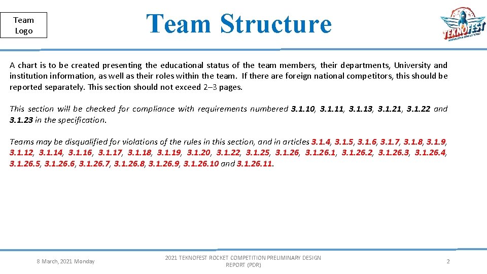 Public Team Structure Team Logo A chart is to be created presenting the educational