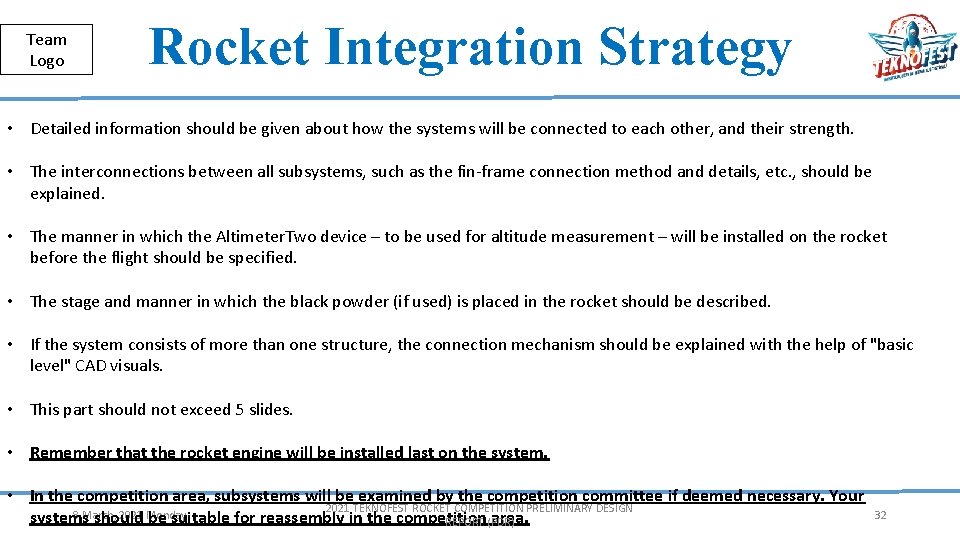 Public Team Logo Rocket Integration Strategy • Detailed information should be given about how