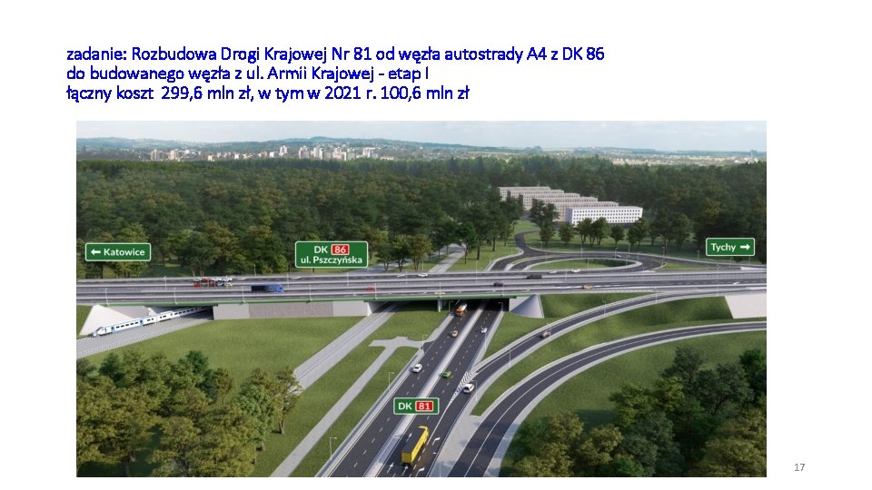 zadanie: Rozbudowa Drogi Krajowej Nr 81 od węzła autostrady A 4 z DK 86