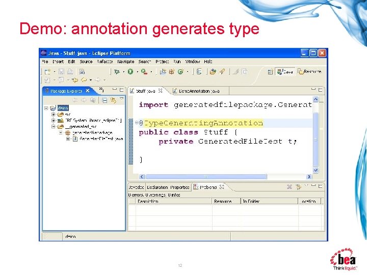 Demo: annotation generates type 12 